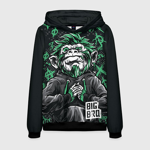 Мужская толстовка Большой братан / 3D-Черный – фото 1