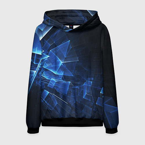 Мужская толстовка Трехмерные кубы / 3D-Черный – фото 1