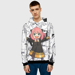 Толстовка-худи мужская Семья Шпиона Spy x Family, цвет: 3D-черный — фото 2