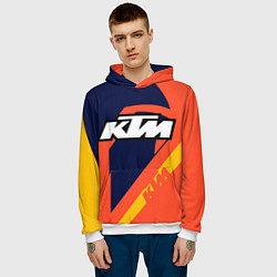 Толстовка-худи мужская KTM VINTAGE SPORTWEAR, цвет: 3D-белый — фото 2