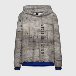 Толстовка-худи мужская Only for Italy Мешковина Авангард Hype, цвет: 3D-синий