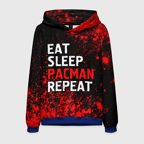 Мужская толстовка Eat Sleep Pacman Repeat Арт / 3D-Синий – фото 1