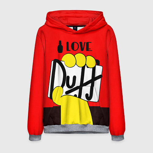 Мужская толстовка Love Duff / 3D-Меланж – фото 1