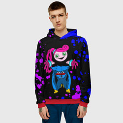 Толстовка-худи мужская Poppy Playtime Хагги Вагги и Мама Длинные Ноги, цвет: 3D-красный — фото 2