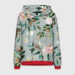 Толстовка-худи мужская Цветы Цветочный Букет, цвет: 3D-красный