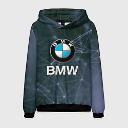 Толстовка-худи мужская БМВ - BMW Абстракция, цвет: 3D-черный