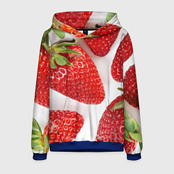 Толстовка-худи мужская Strawberries, цвет: 3D-синий