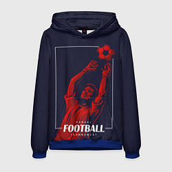 Толстовка-худи мужская Football Goalkeeper, цвет: 3D-синий