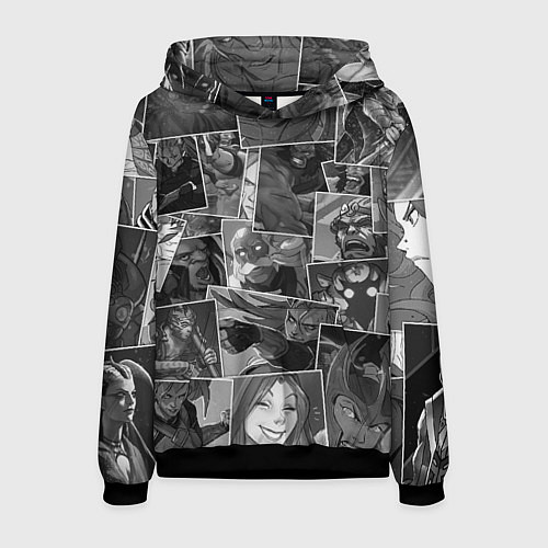 Мужская толстовка Дота 2 паттерн / 3D-Черный – фото 1