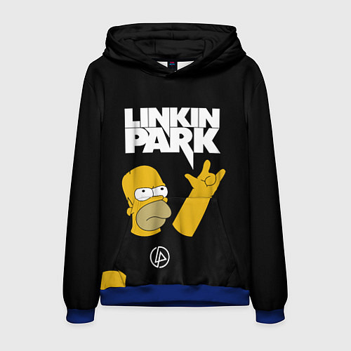 Мужская толстовка LINKIN PARK ГОМЕР СИМПСОН, SIMPSONS / 3D-Синий – фото 1