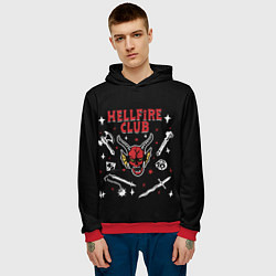 Толстовка-худи мужская HELLFIRE CLUB STRANGER THINGS, цвет: 3D-красный — фото 2