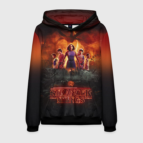 Мужская толстовка ОЧЕНЬ СТРАННЫЕ ДЕЛА STRANGER THINGS / 3D-Черный – фото 1