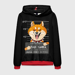 Толстовка-худи мужская Злая сиба-ину, цвет: 3D-красный