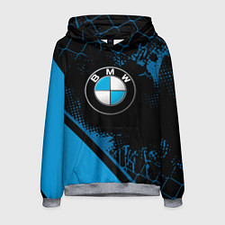 Толстовка-худи мужская BMW : БМВ ЛОГО, цвет: 3D-меланж