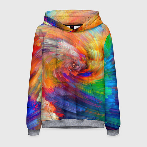 Мужская толстовка MULTICOLORED SWIRLS / 3D-Меланж – фото 1