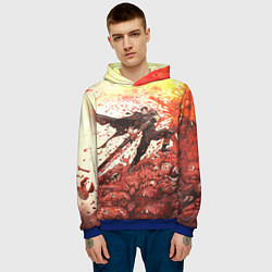 Толстовка-худи мужская BERSERK ГАТС РУНА спина, цвет: 3D-синий — фото 2