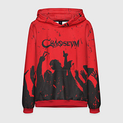 Толстовка-худи мужская Чаосеум Рок Лого, цвет: 3D-красный