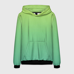 Толстовка-худи мужская Shades of Green GRADIENT, цвет: 3D-черный