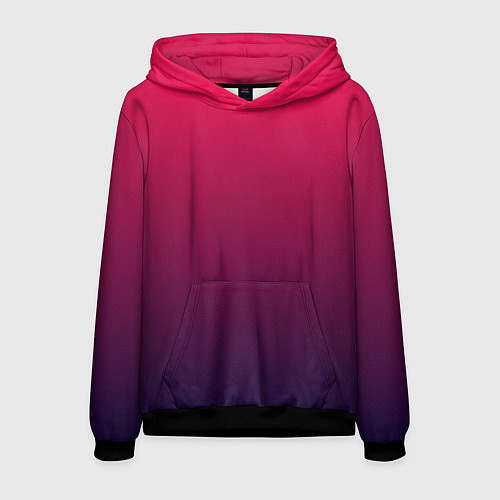 Мужская толстовка RED to dark BLUE GRADIENT / 3D-Черный – фото 1