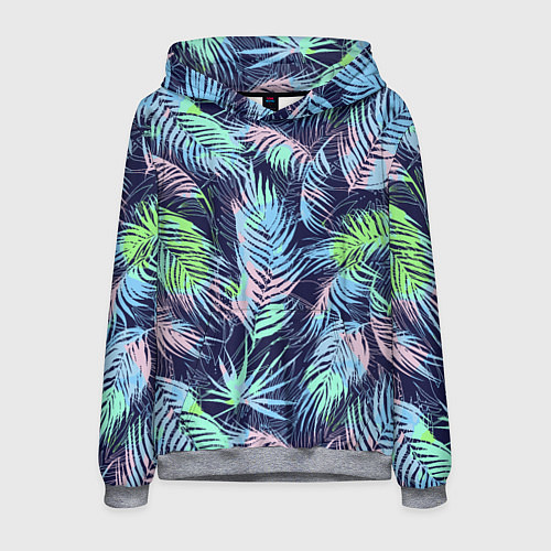 Мужская толстовка Разноцветные Листья Пальм / 3D-Меланж – фото 1