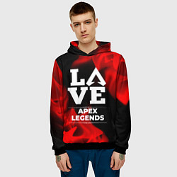 Толстовка-худи мужская Apex Legends Love Классика, цвет: 3D-черный — фото 2
