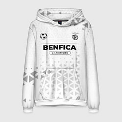 Толстовка-худи мужская Benfica Champions Униформа, цвет: 3D-белый