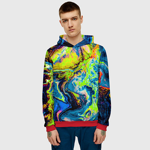 Мужская толстовка The Poisonous Palette / 3D-Красный – фото 3