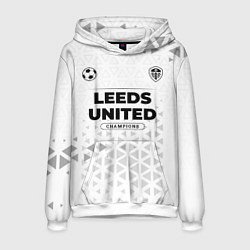 Толстовка-худи мужская Leeds United Champions Униформа, цвет: 3D-белый