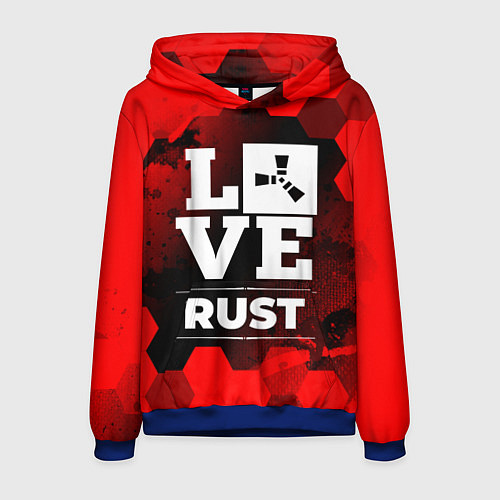 Мужская толстовка Rust Love Классика / 3D-Синий – фото 1
