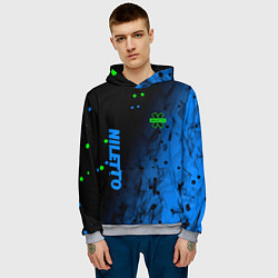 Толстовка-худи мужская Niletto абстракция, цвет: 3D-меланж — фото 2