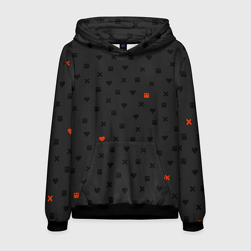 Мужская толстовка Love Death and Robots black pattern / 3D-Черный – фото 1