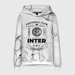 Толстовка-худи мужская Inter Football Club Number 1 Legendary, цвет: 3D-белый