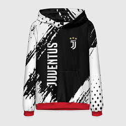 Толстовка-худи мужская Fc juventus фс ювентус, цвет: 3D-красный