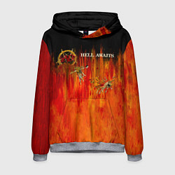 Толстовка-худи мужская Hell Awaits - Slayer, цвет: 3D-меланж