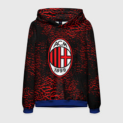 Толстовка-худи мужская Ac milan фк милан logo, цвет: 3D-синий