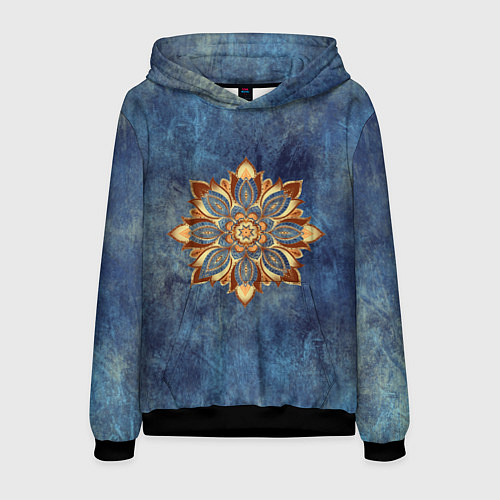 Мужская толстовка Мандала-цветок / 3D-Черный – фото 1