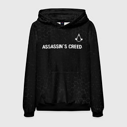 Толстовка-худи мужская Assassins Creed Glitch на темном фоне, цвет: 3D-черный