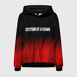 Толстовка-худи мужская System of a Down Red Plasma, цвет: 3D-черный