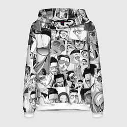 Толстовка-худи мужская Путь домохозяина паттерн, цвет: 3D-белый