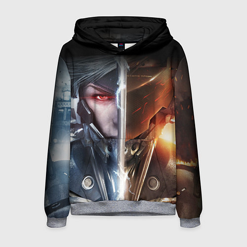 Мужская толстовка METAL GEAR RISING САМУРАЙ / 3D-Меланж – фото 1