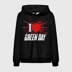 Толстовка-худи мужская Green Day Сердце, цвет: 3D-черный