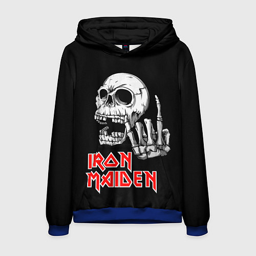 Мужская толстовка Iron Maiden Череп / 3D-Синий – фото 1