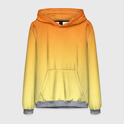 Толстовка-худи мужская Оранжевый, желтый градиент, цвет: 3D-меланж