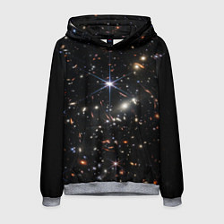 Толстовка-худи мужская Новое изображение ранней вселенной от Джеймса Уэбб, цвет: 3D-меланж