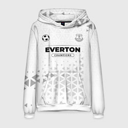 Толстовка-худи мужская Everton Champions Униформа, цвет: 3D-белый