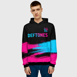 Толстовка-худи мужская Deftones Neon Gradient, цвет: 3D-черный — фото 2