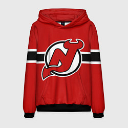 Толстовка-худи мужская Нью-Джерси Девилз форма, цвет: 3D-черный