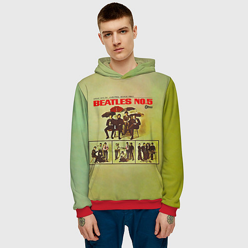 Мужская толстовка Beatles N0 5 / 3D-Красный – фото 3