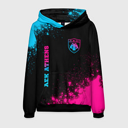 Толстовка-худи мужская AEK Athens - Neon Gradient, цвет: 3D-черный