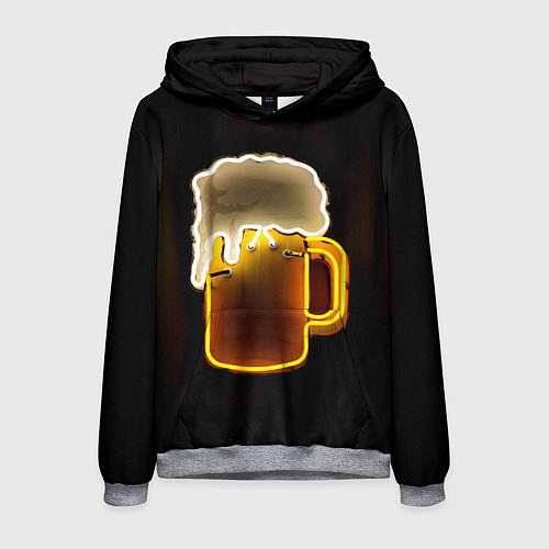 Мужская толстовка Неоновое пиво - Жёлтый / 3D-Меланж – фото 1